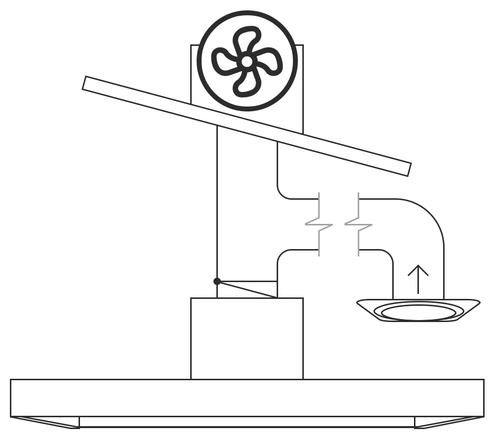Illustration centralventilation villa